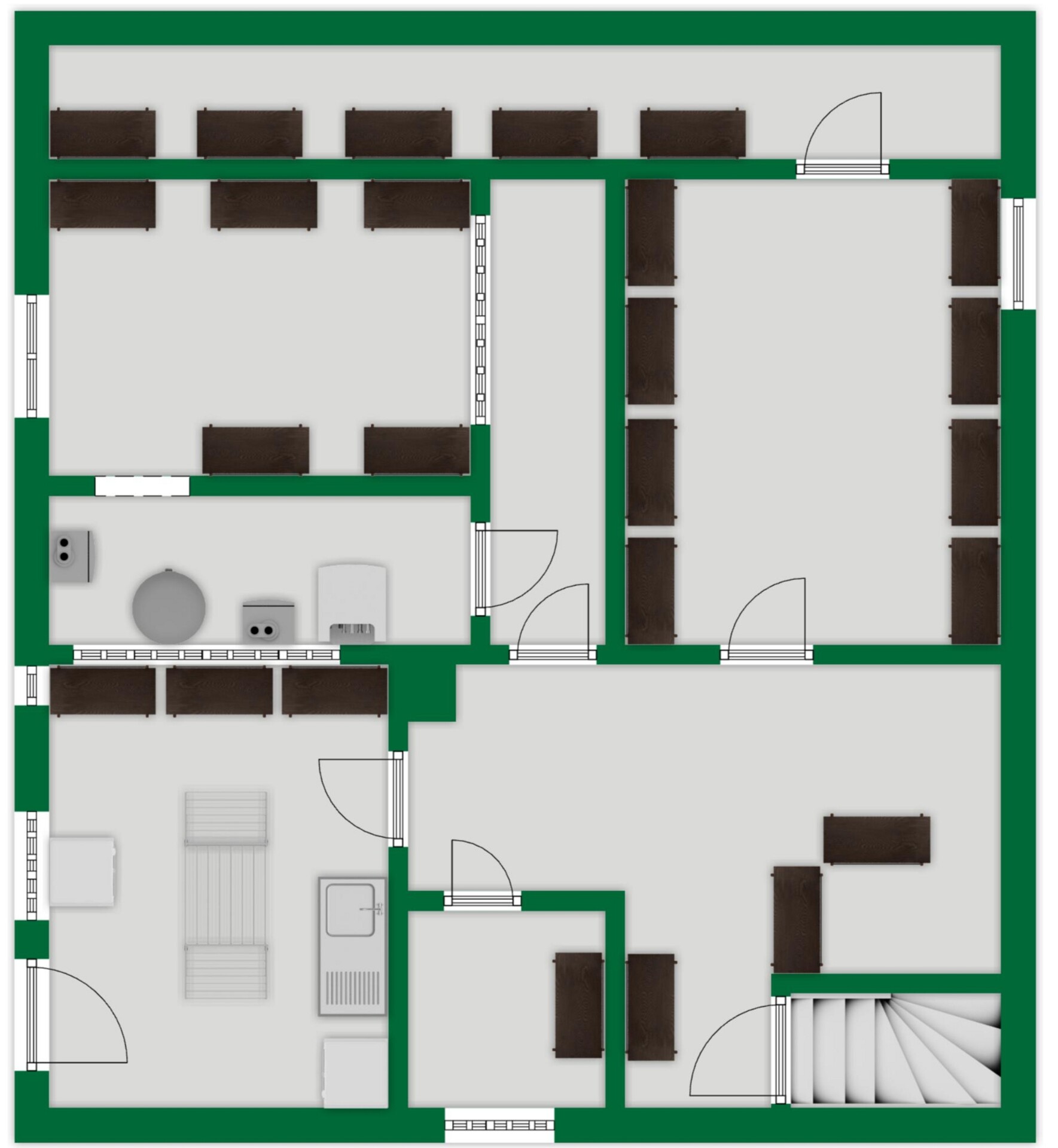 Grundriss-Skizze Untergeschoss
