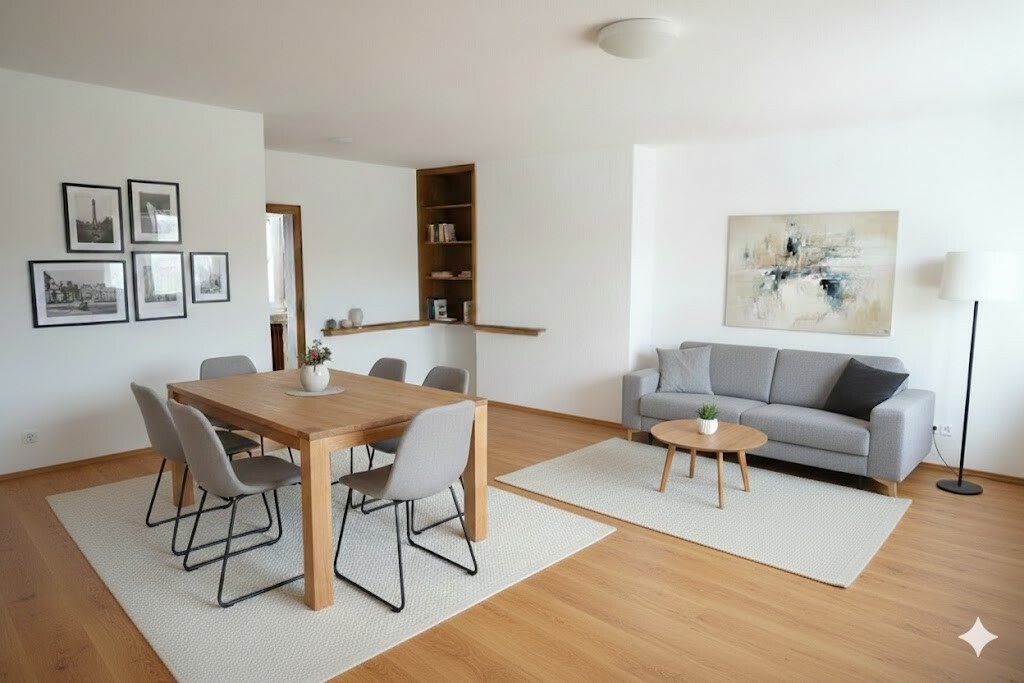 Das Wohn-/Esszimmer...