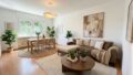 Wohnzimmer EG Wohnung möbliert