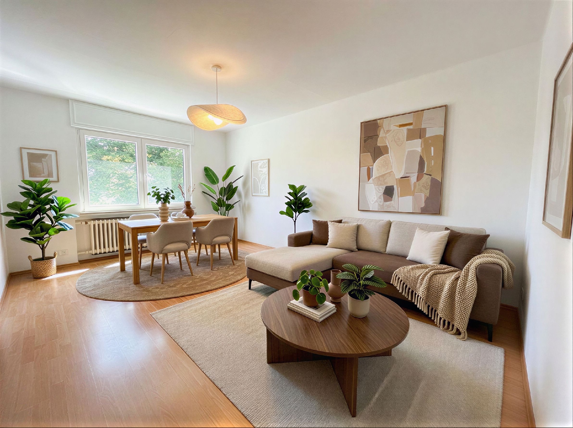 Wohnzimmer EG Wohnung möbliert