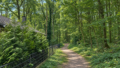 städtischer Wanderweg hinter dem Haus